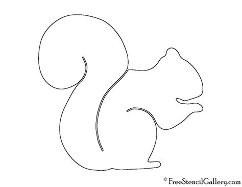 Squirrel Stencil Printable